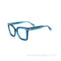 New Trendy Big Lenses Cat Eye Full Rim Acetate Optical Frames Glasses